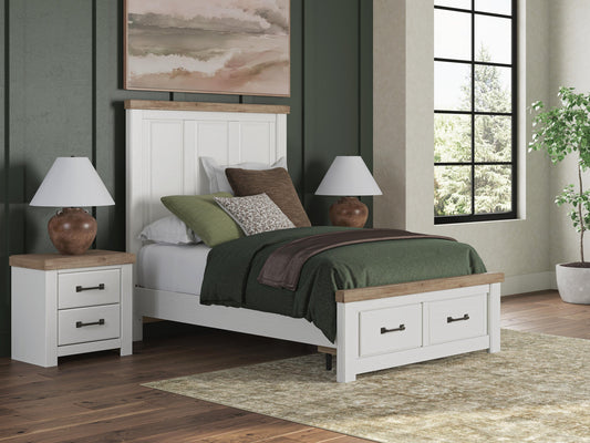 Savonport Full Panel Storage Bed, Dresser and Mirror