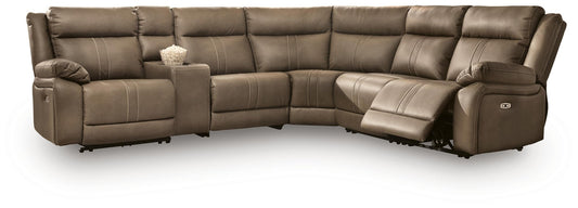 Max-Momentum 6-Piece Power Reclining Sectional with Audio Console